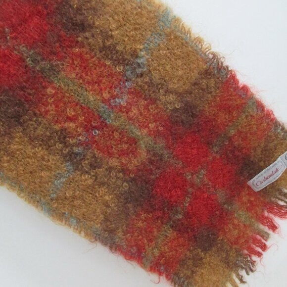 Mohair Wool Scarf 9" x 50" Ireland Vintage Warm Autumn Colours - Picture 6 of 6